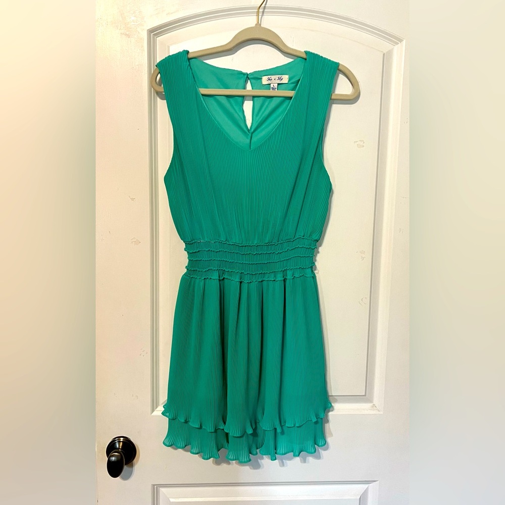 Women’s Spring, Mint, Green, Easter, Dress, Size L, She + Sky